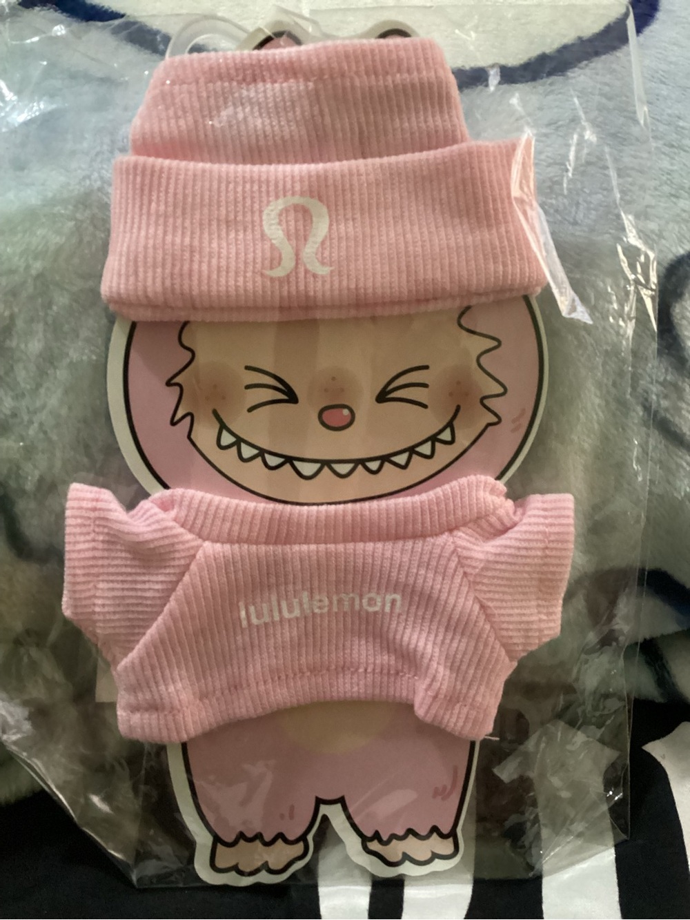 lululemon athletica themed pink Labubu outfit One-Piece Set with Beanie - Picture 3 of 4